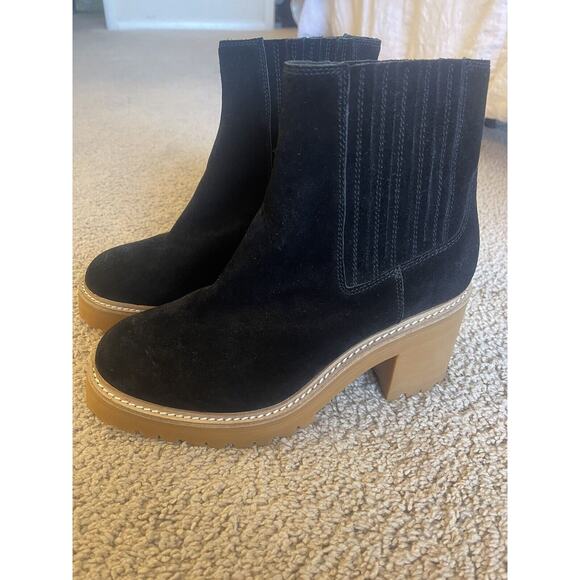 Jeffrey Campbell Chunky Tuckee Platform Festival Black Suede Lug Boots 10 NEW - Picture 3 of 3
